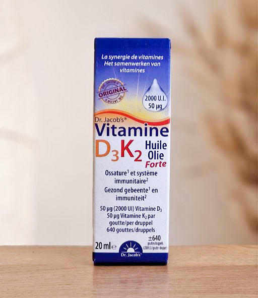 Vitamine D3K2 Forte (50µg/2000ui de D3 & 50µg de K2) Dr. JACOB'S