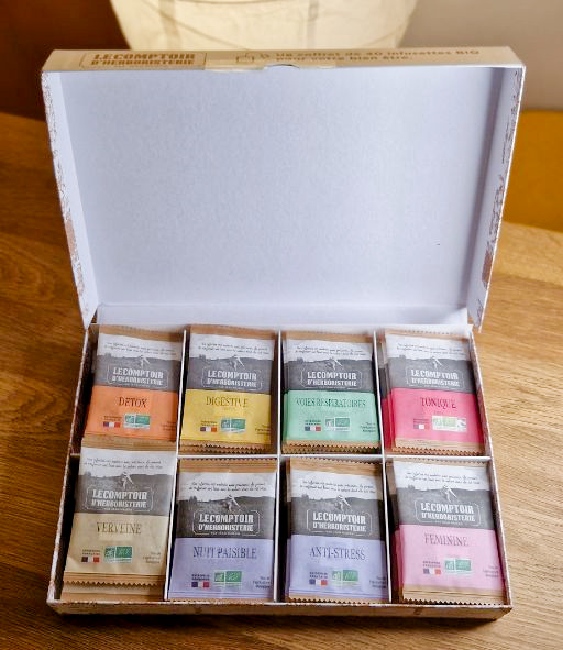 Coffret Dégustation 40 Infusions LE COMPTOIR D'HERBORISTERIE