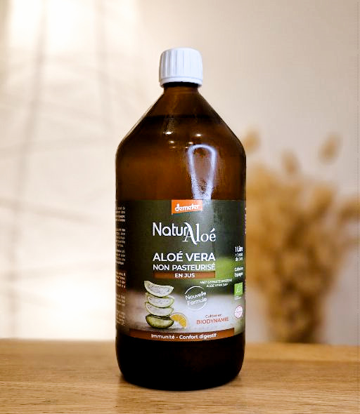 Jus d'Aloé Véra 1Litre (non pasteurisé) NATUR ALOE