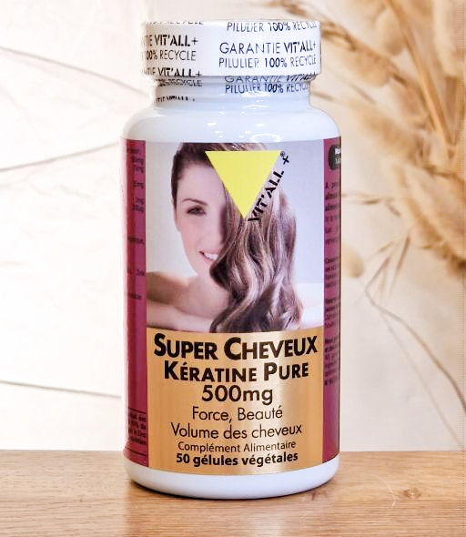 SUPER CHEVEUX Kératine pure 500mg VIT'ALL PLUS