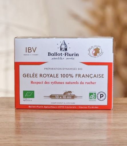 [PAAMGR] Gelée Royale Bio (Ampoules 10x10ml) BALLOT-FLURIN