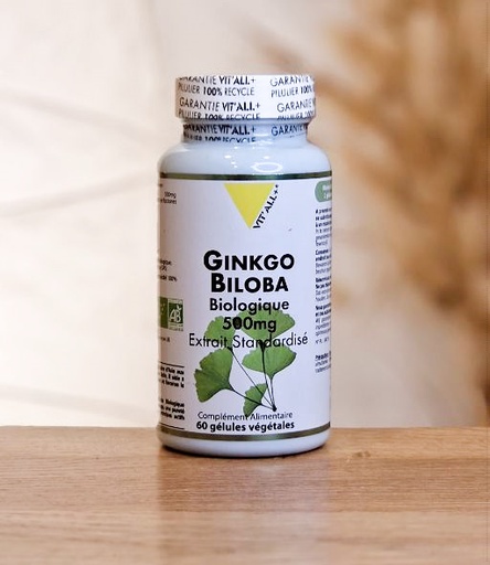 [GINKBIO] GINKGO BILOBA BIO* 500mg Extrait standardisé VIT'ALL PLUS