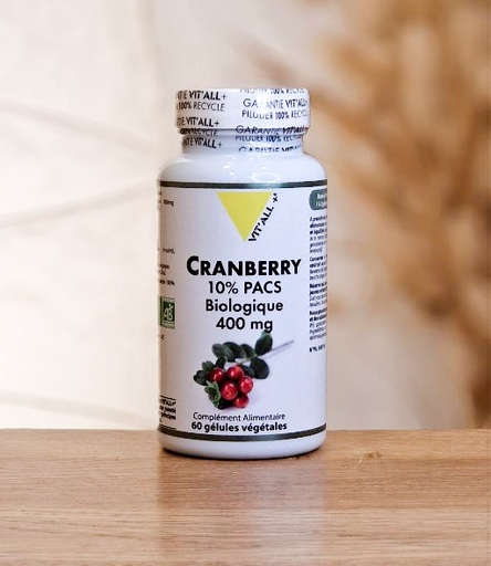 [CRANBIO] CRANBERRY (Canneberge) BIO 400mg 60gel VIT'ALL PLUS